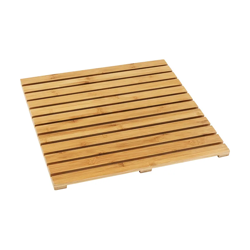 Rejilla de baño de bambú para interiores y exteriores