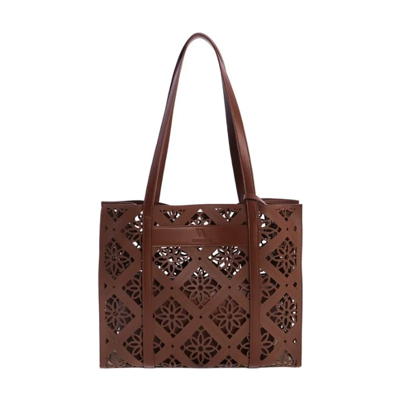 Bolso de Hombro Calado Marrón - Paco Perfumerías 36883