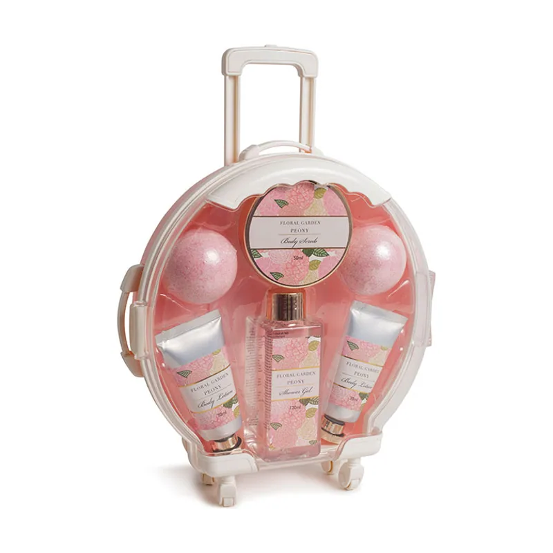 Maleta Troley de Baño Peonías