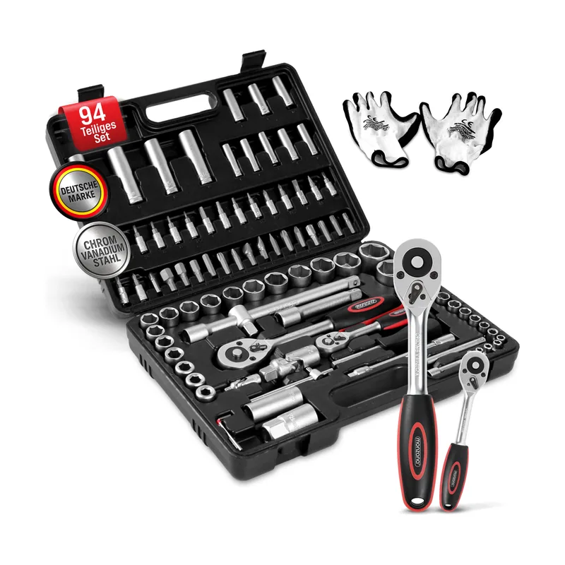 Juego de Llaves de vaso torx trinquete 94 pzas
