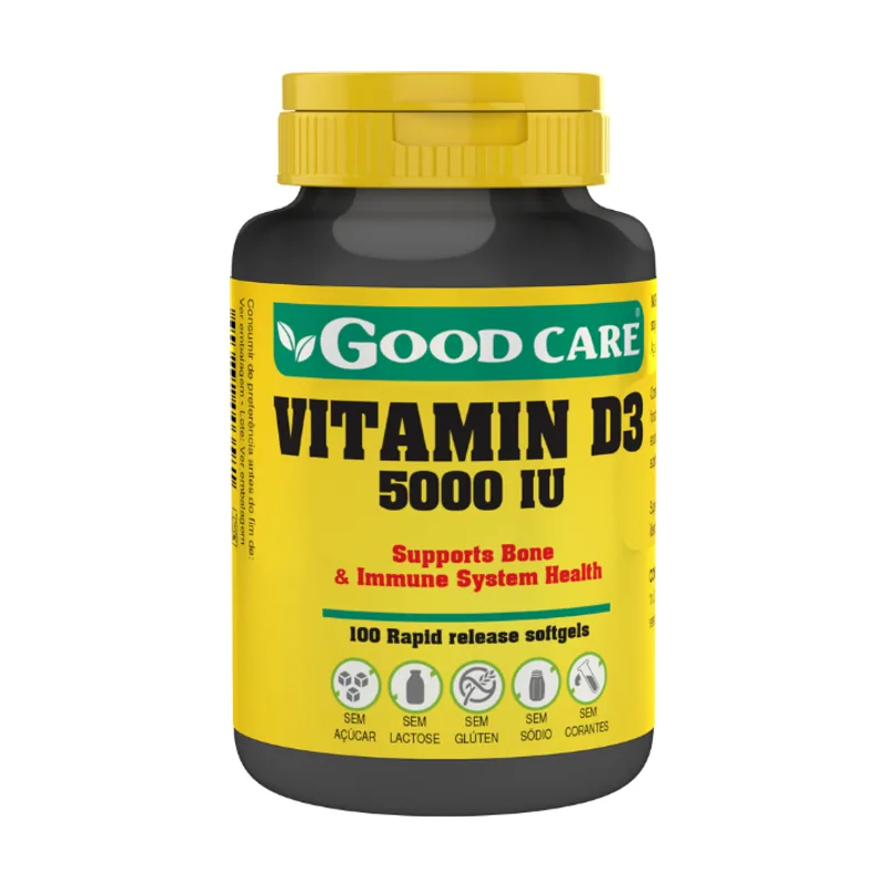 Cápsulas de vitamina D3 5000 UI x100