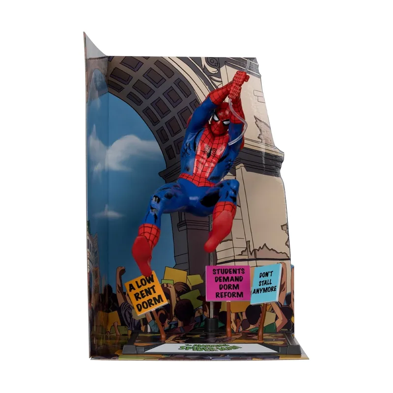 Figura Spider-Man The Amazing Spider-Man #68 Marvel Estatua Diorama Gold Label 15 cms
