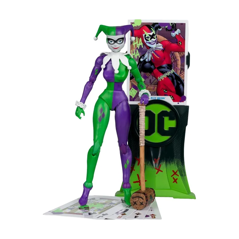 Figura Harley Quinn Jokerizada DC Multiverse Gold Label Articulada 18 cms