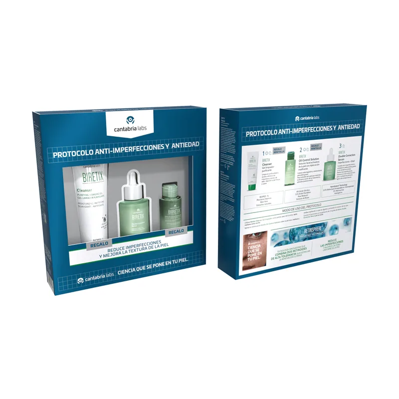 Biretix Pack Sérum Doble Corrector 30ml + Oil Control 30ml + Cleanser C3 2026