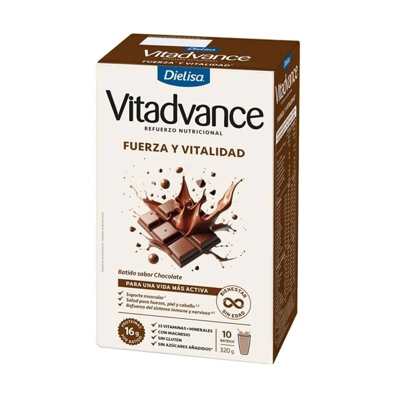Vitadvance Batido Chocolate Fuerza y Vitalidad 10 Sobres