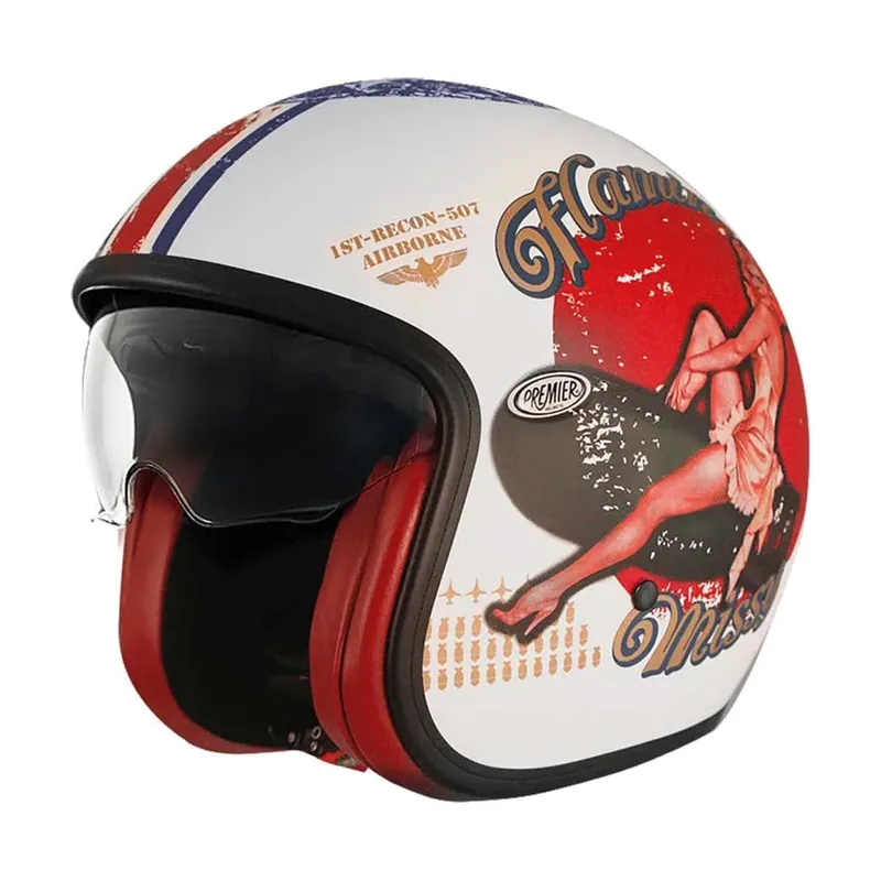 Helmets Casco Jet Vintage Pin Up8 Bm 22.06