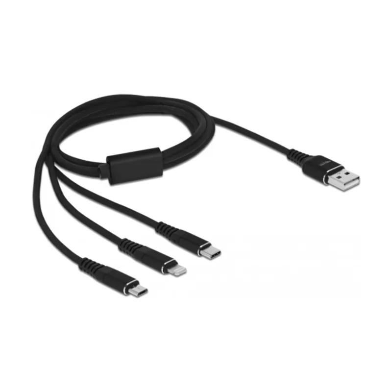 87155 cable USB 1 m USB 2.0 USB A Micro-USB B/Lightning/Apple 30-pin