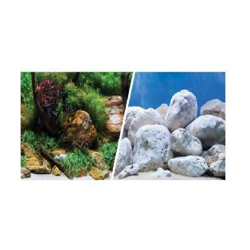 Fondo Decorativo 3D Acuático/Piedras 31,5 cm x 7,6 m