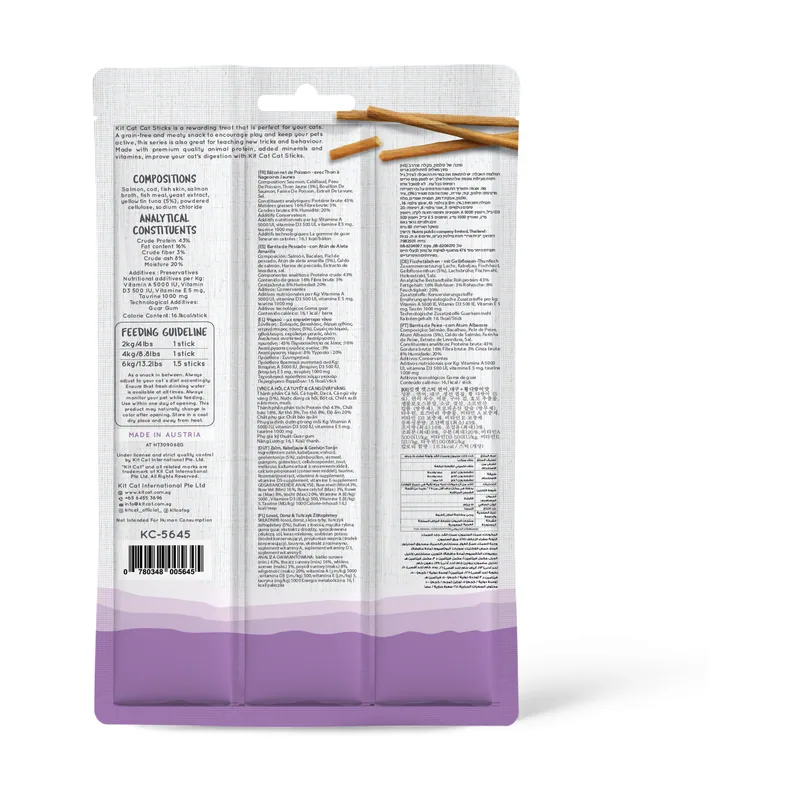 Stick de Salmón y Atún para Gatos 15 GR