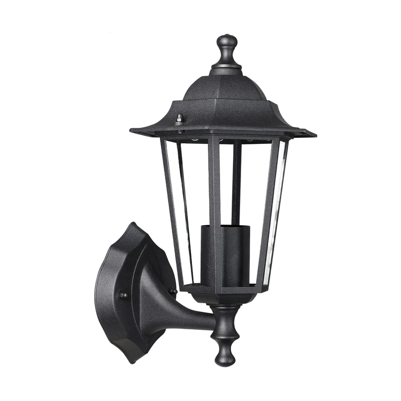 Farola jardín Krysante aluminio antracita vidrio 60W pared