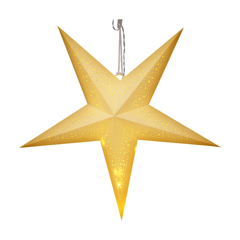 Estrella de papel crema 60cm 5 puntas 10