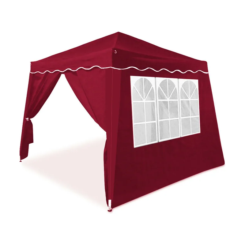 Pabellón plegable Capri Vino Tinto 3x3m incl 4 paredes laterales