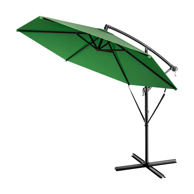 Parasol semáforo aluminio verde Ø300cm Protección UV 50+