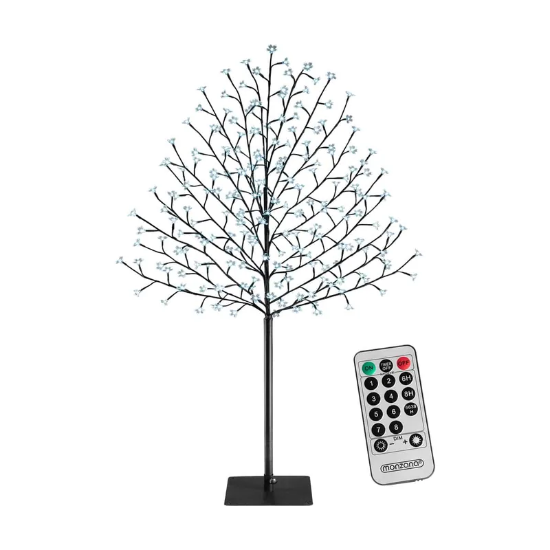 Árbol LED tipo cerezo 200 luces 180 cm Blanco