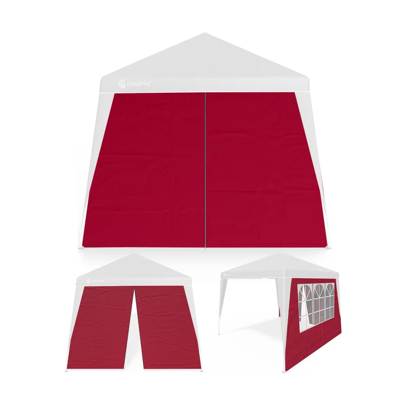 Pared Lateral Pabellón Plegable Capri Set de 2 Rojo 3x3m