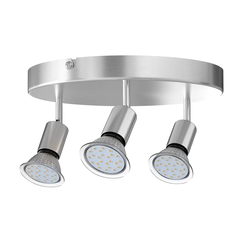 Lámpara de techo Amaryllis metal 3 focos 360° redonda