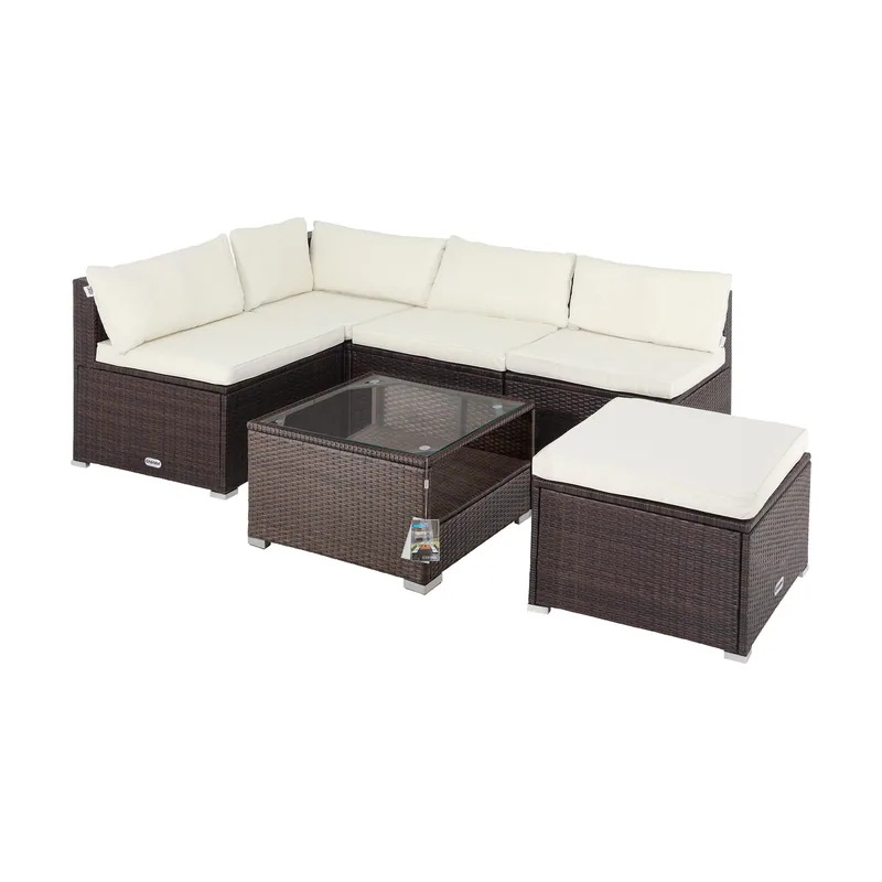 Conjunto jardín asientos y mesa poliratán