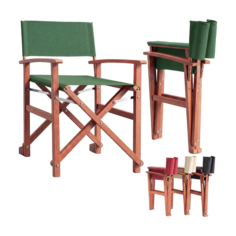 Silla de director madera de eucalipto verde