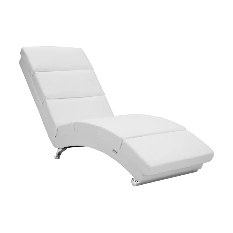 Chaise longue London blanco 186x55x89cm hasta180kg