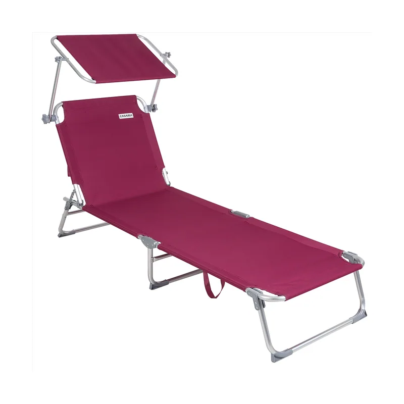 Tumbona de Playa Plegable Ibiza Rojo 190x59x29cm