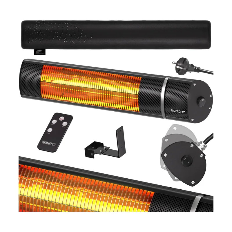 Calefactor infrarrojos MZH2000 2000 W Negro
