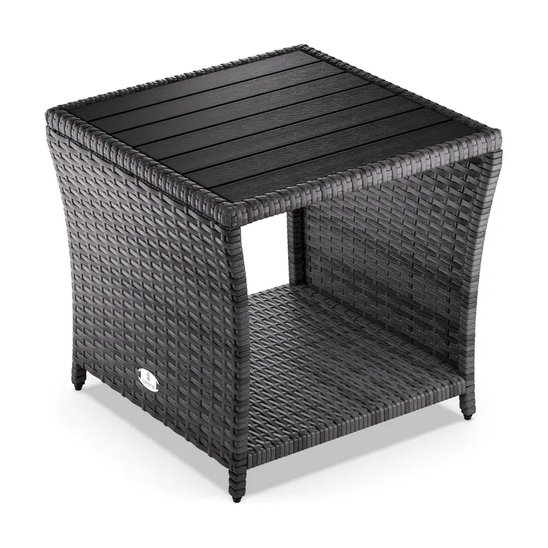 Mesa auxiliar jardín gris 45x45x40cm