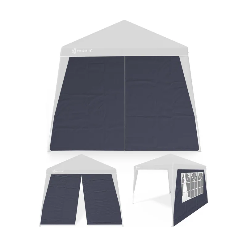 Pared lateral plegable cenador Capri set 2 antracita 3x3m
