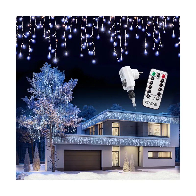 Cadena de luces LED Carámbanos Blanco frío 20m