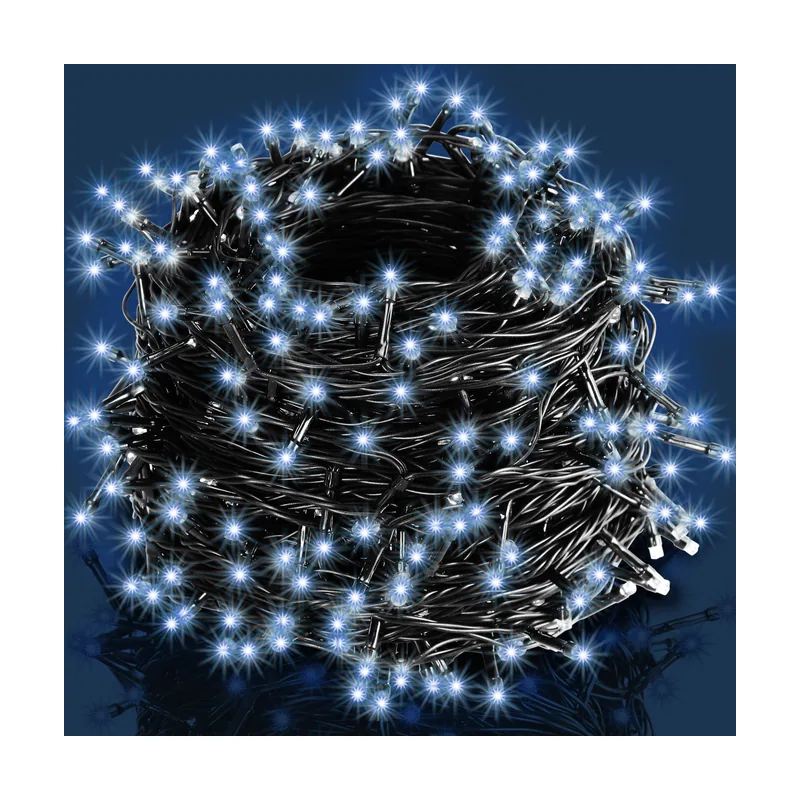 Tira LED Navidad 200 luces 20 m Blanco 109467
