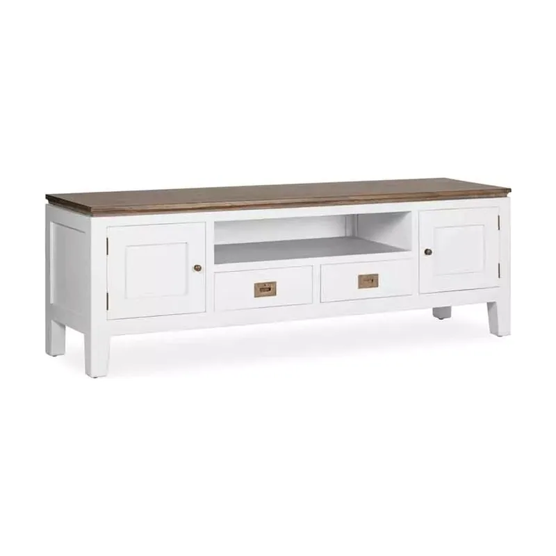 Mueble tv blanco 2 cajones 2 puertas serie Everest