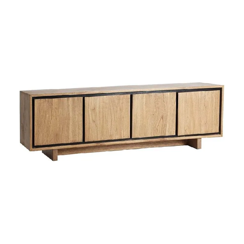 Mueble TV madera marrón 4 puertas Trosa