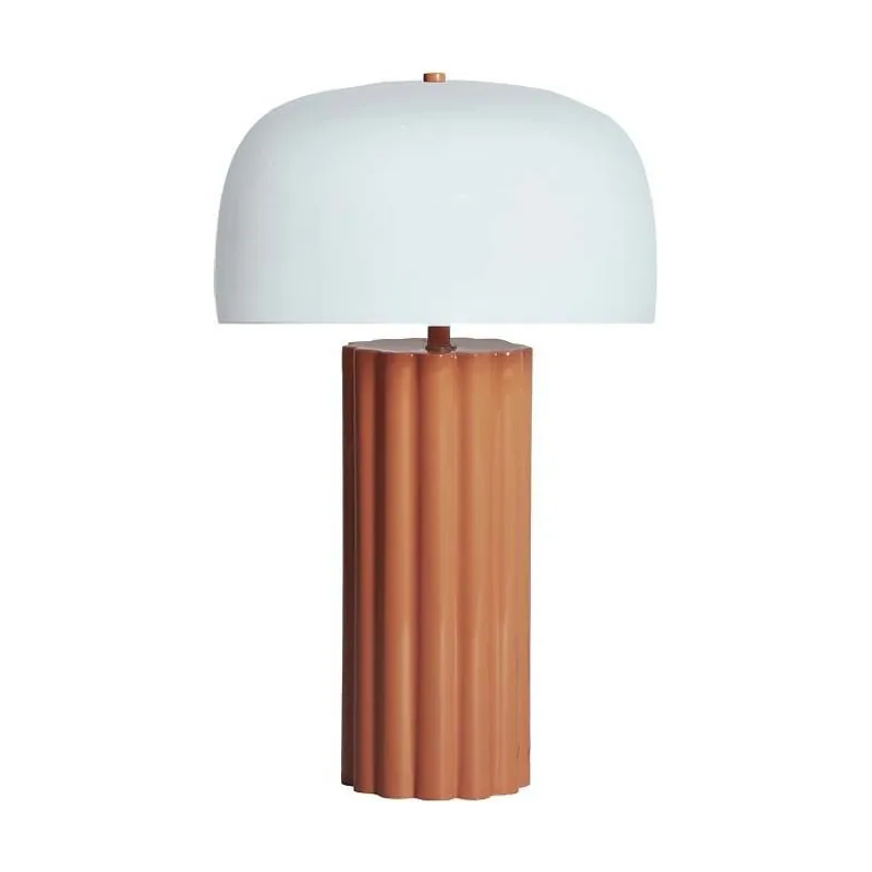 Lámpara sobremesa terracota blanca serie Myco