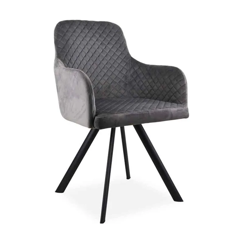 Sillón moderno tapizado gris Melisa