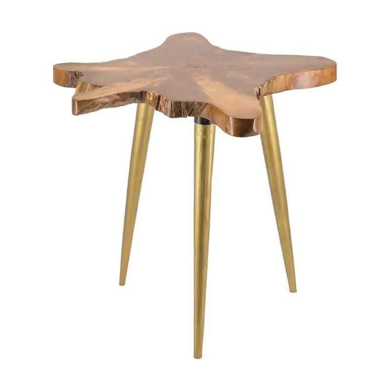 Mesa auxiliar raíz de teca