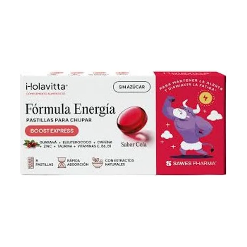 Pharma Holavitta Fórmula Energía Pastillas Para Chupar Boost Express Sabor Cola 8 uds