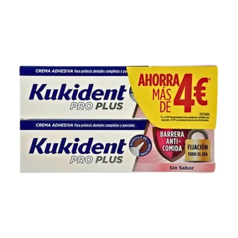 Kukident Pro Plus Barrera Anti-comida Duplo 2 X 40 G