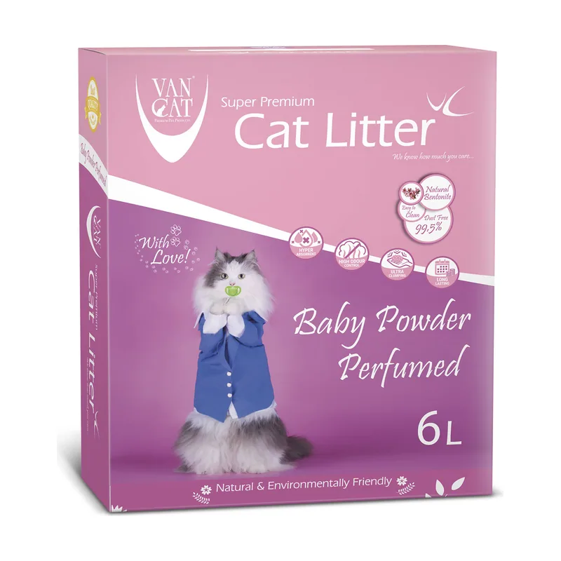 Arena Aglomerante Perfumada de Talco para Gatitos 6 L
