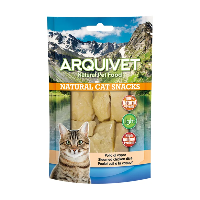Snack Natural para Gatos de Pollo al Vapor 50 GR