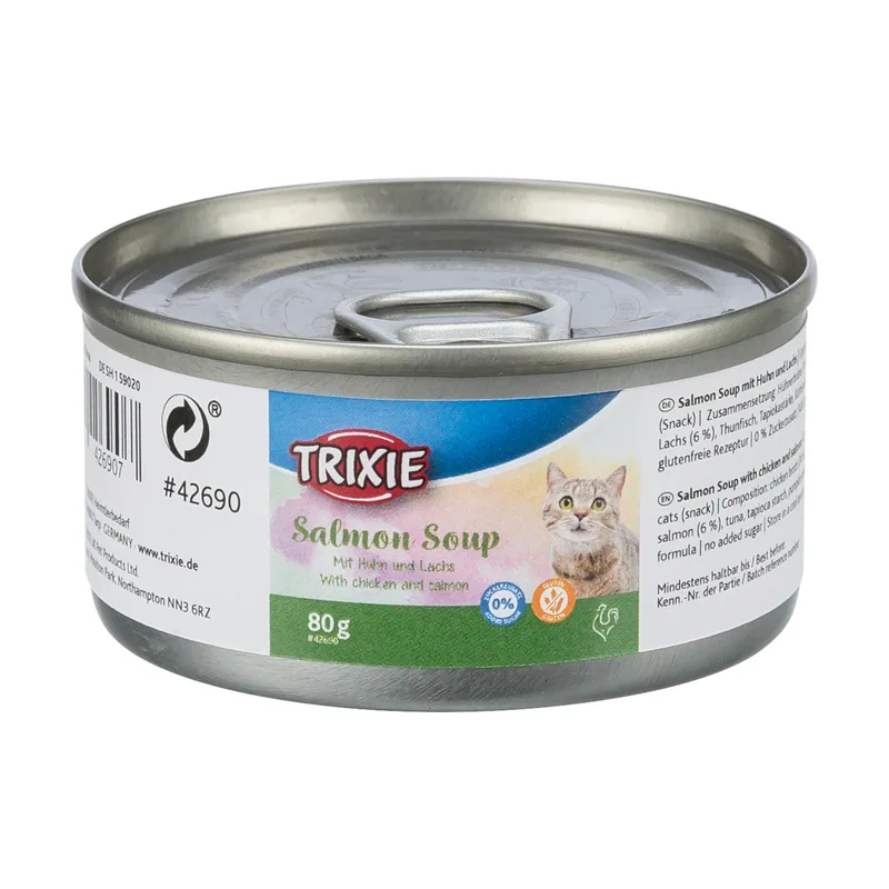 Sopa de Salmón con Pollo para Gatos 80 GR