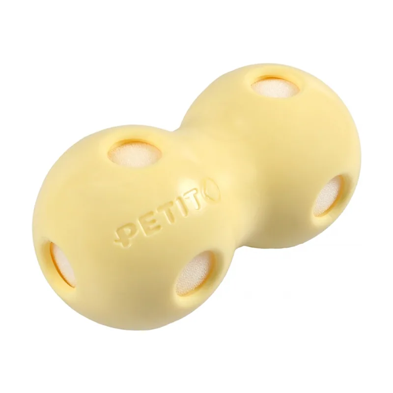 Juguete Acuático Coco Amarillo para Cachorros 12x6x6 cm