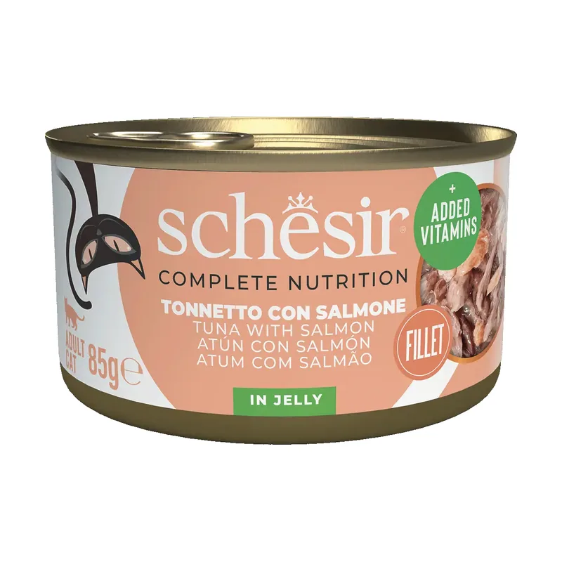 Comida Húmeda Atún con Salmón en Gelatina para Gatos 85 gr