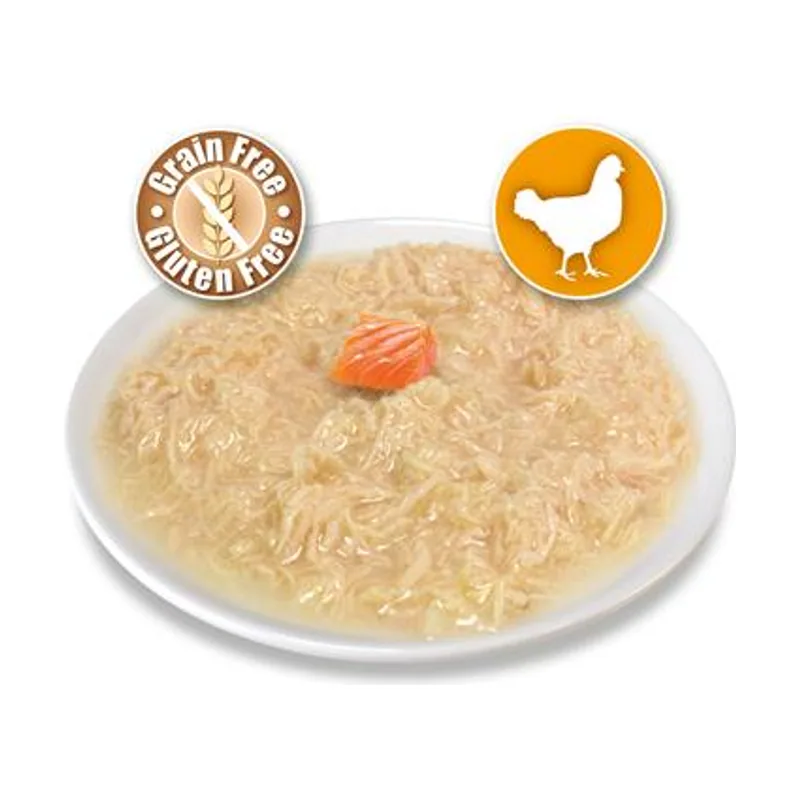 Comida Húmeda de Pollo en Salsa con Salmón para Gatos 80 GR