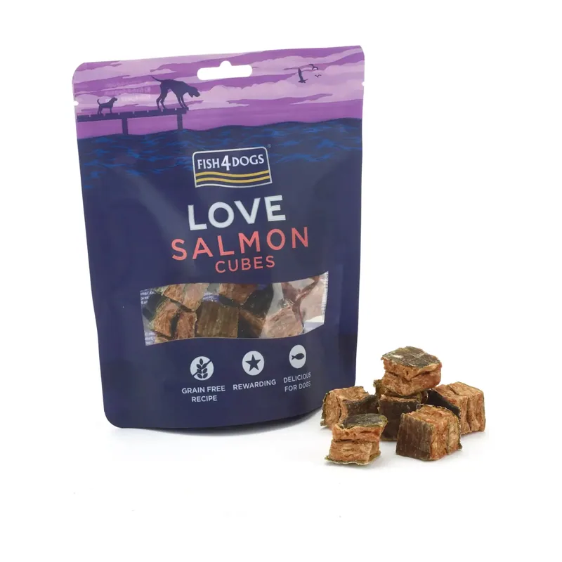 Snacks Love Salmon Cubos para Perros 85 gr