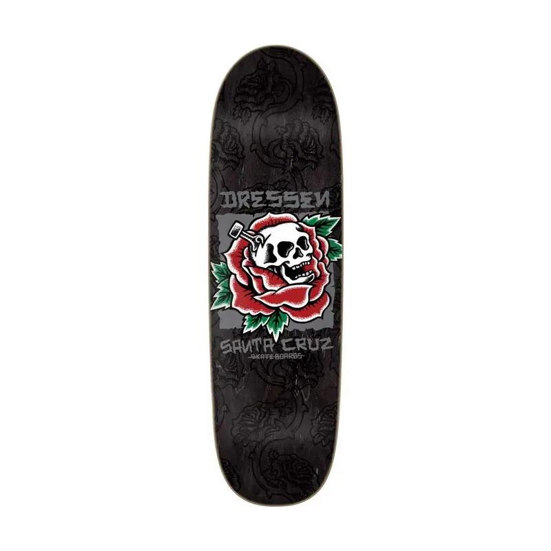 Tabla De Skate Dressen Skull Rose Pro Shaped 9.25in X 31.95in