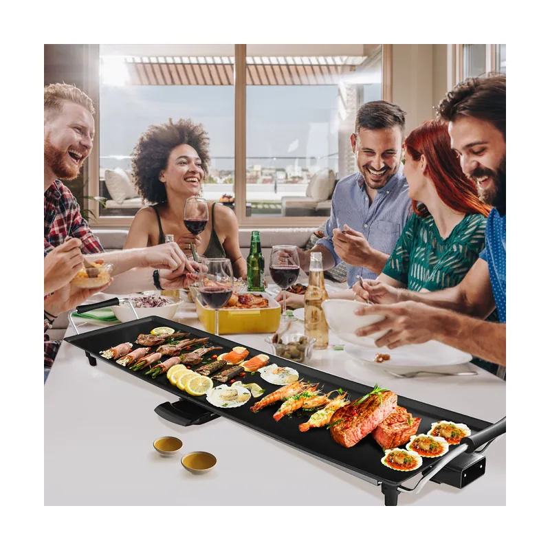 Parrilla Eléctrica de Interior 1800 W con Plancha Antiadherente Amplia