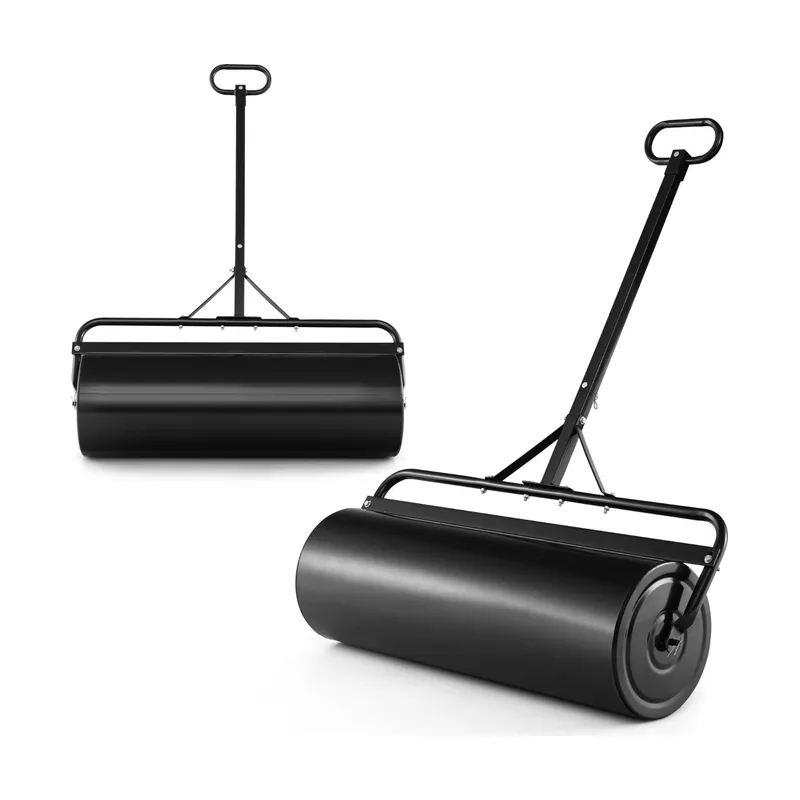 63L Rodillo de Césped de Metal Rodillo de Sod Ø30cm Llenado de Agua/Arena