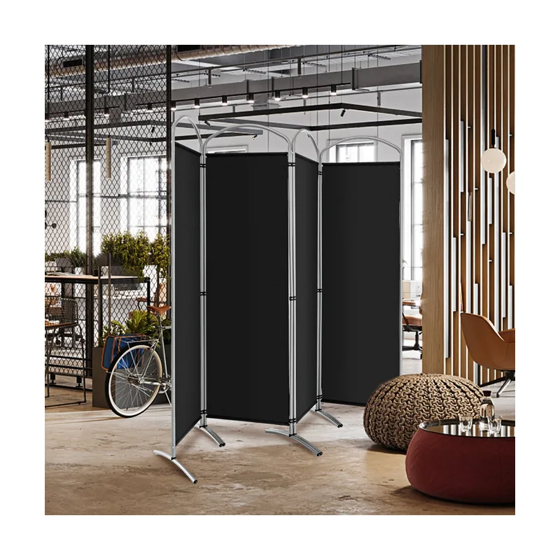 Biombo Plegable de 4 Paneles Separador de Espacios