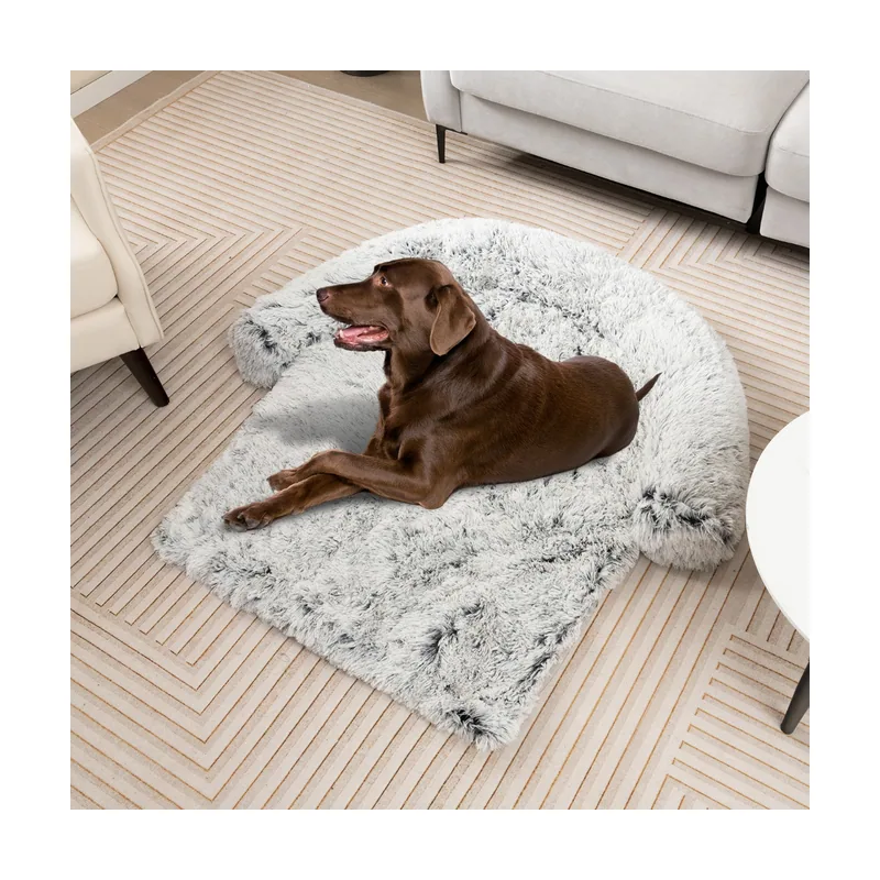 Cama Funda De Peluche Para Perros Antideslizante Con Funda Extraíble Lavable Cuello Acolchado Suave