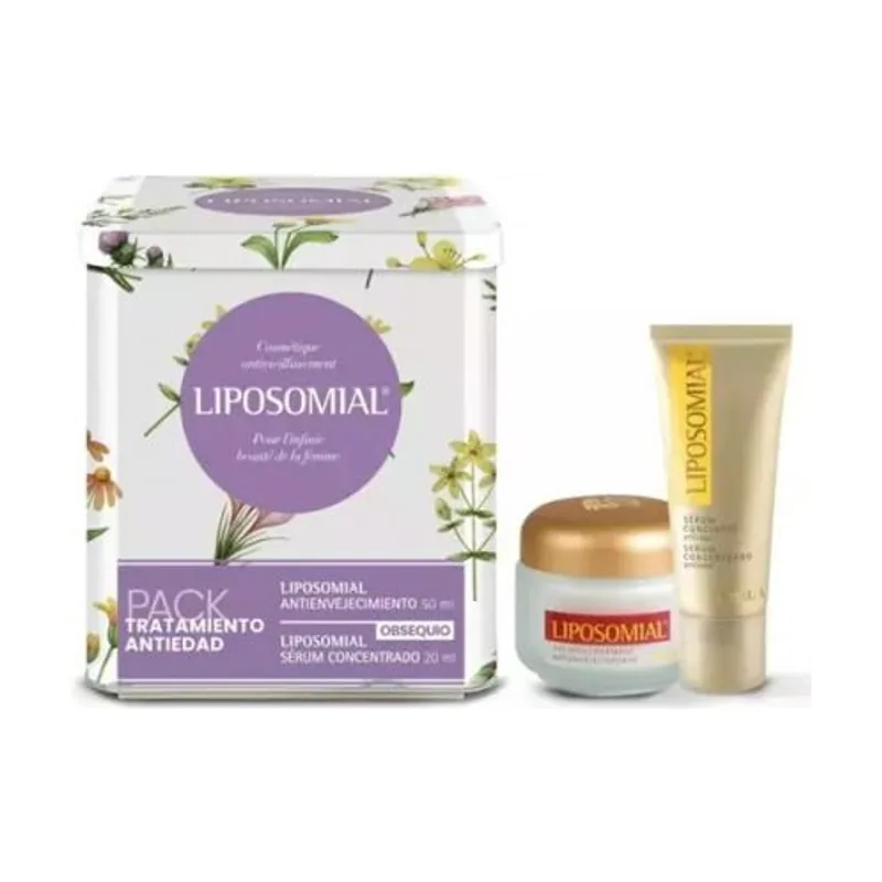 Liposomial Crema Antienvejecimiento 50ml + Serum 20ml + Caja Metalica