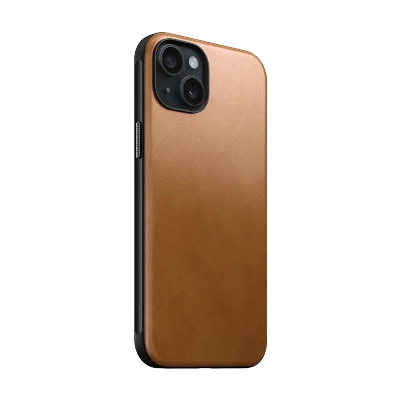 Funda de Cuero iPhone 15 Plus English Tan